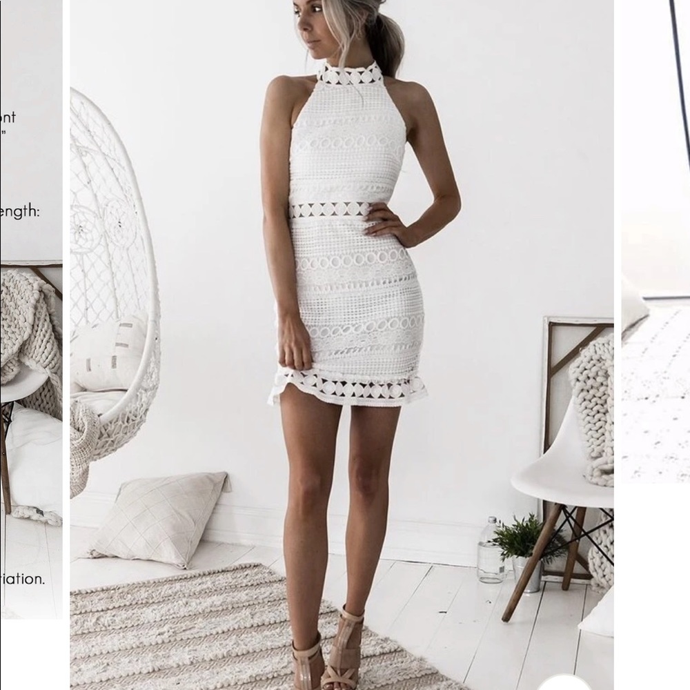 Crochet white dress